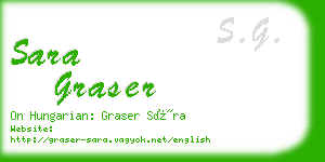 sara graser business card